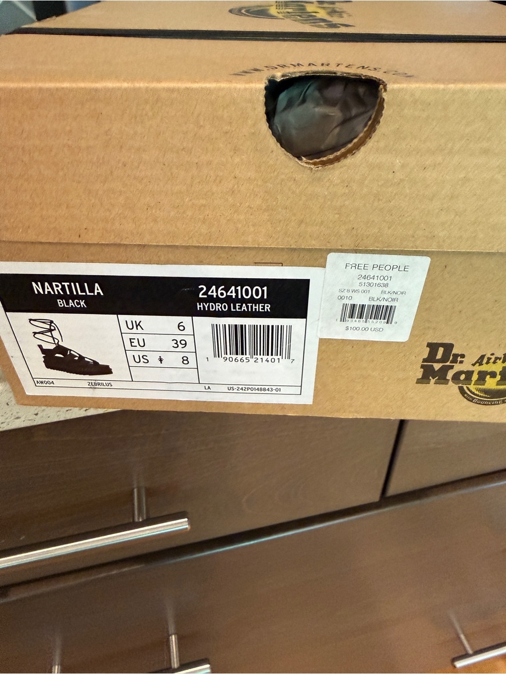 Dr. Martens Black Leather Platform Gladiator Sandals - Picture 13 of 14